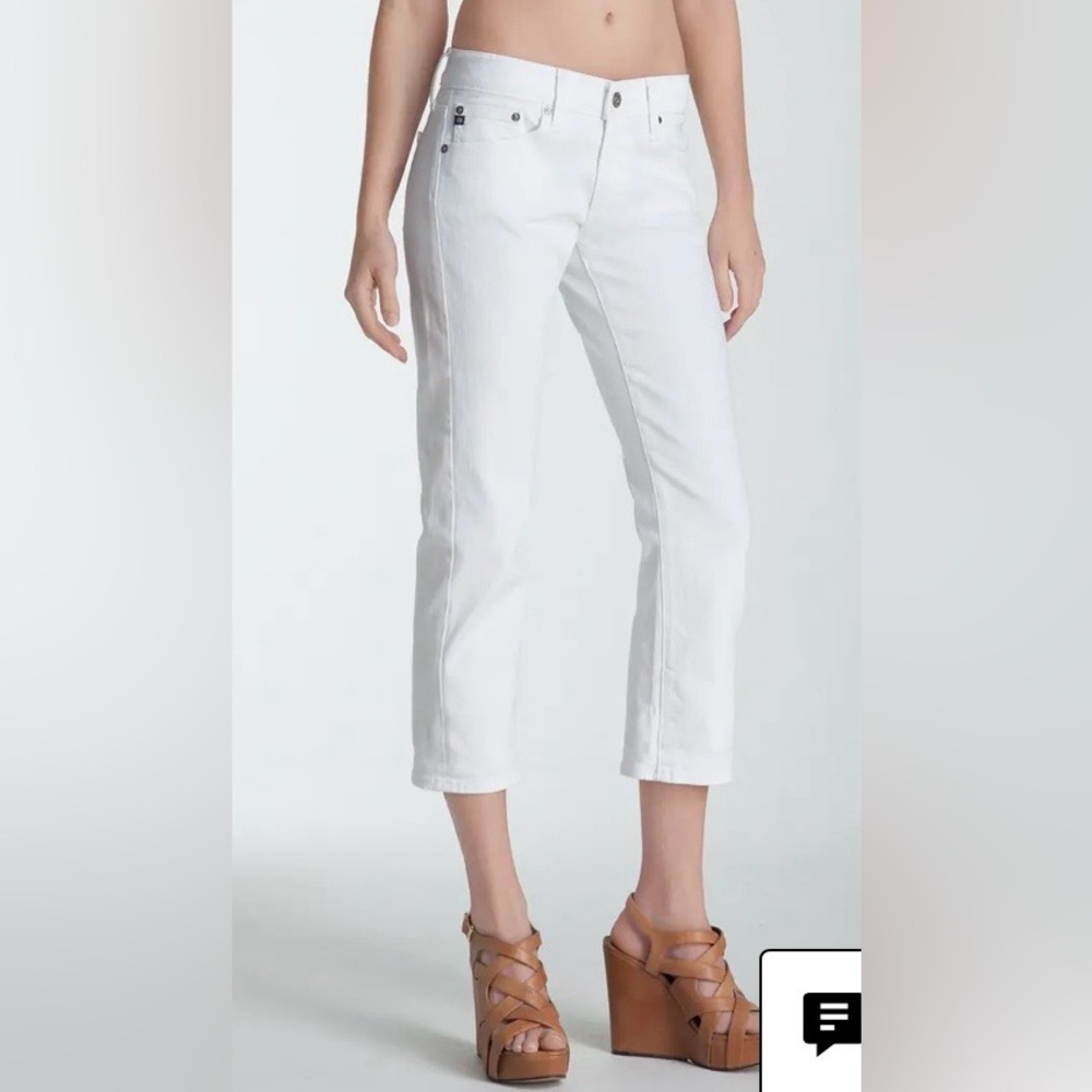 AG tomboy crop white jeans size 24